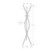 Monarch Specialties Coat Rack, Hall Tree, Free Standing, 3 Hooks, Entryway, 72"H, Bedroom, Metal, Grey, Contemporary I 2015